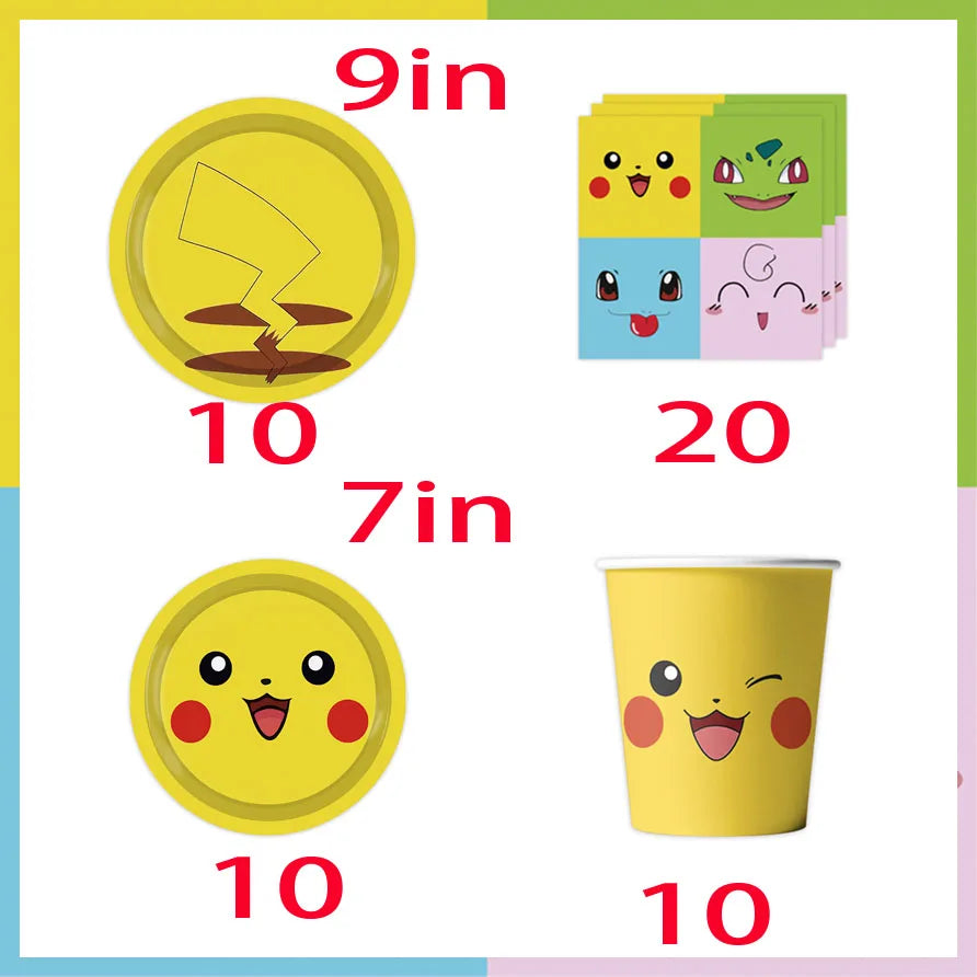 Pokémon Birthday Party Tableware Set - Image 40