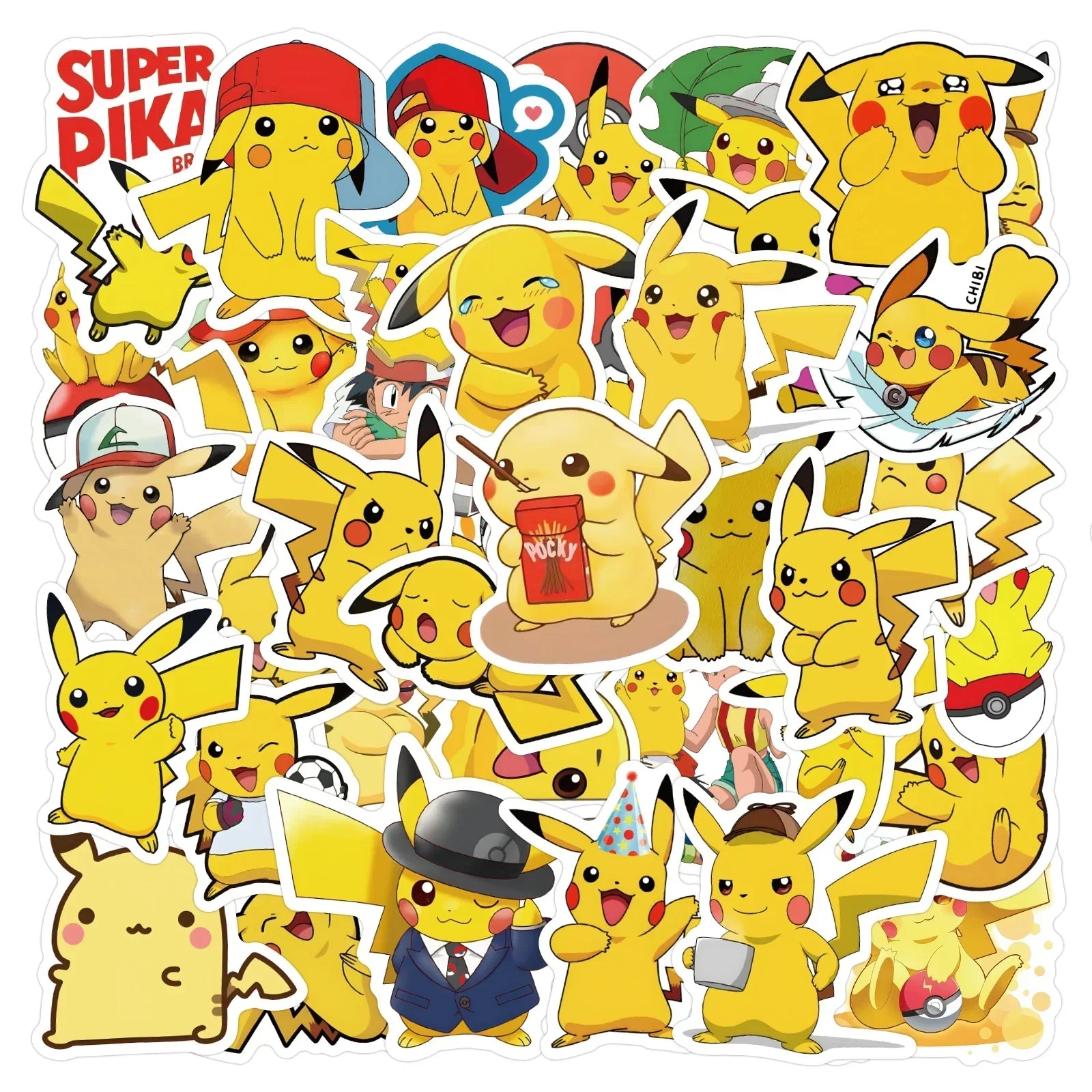 Neon Pokémon Stickers – Waterproof Anime Decals - Image 8
