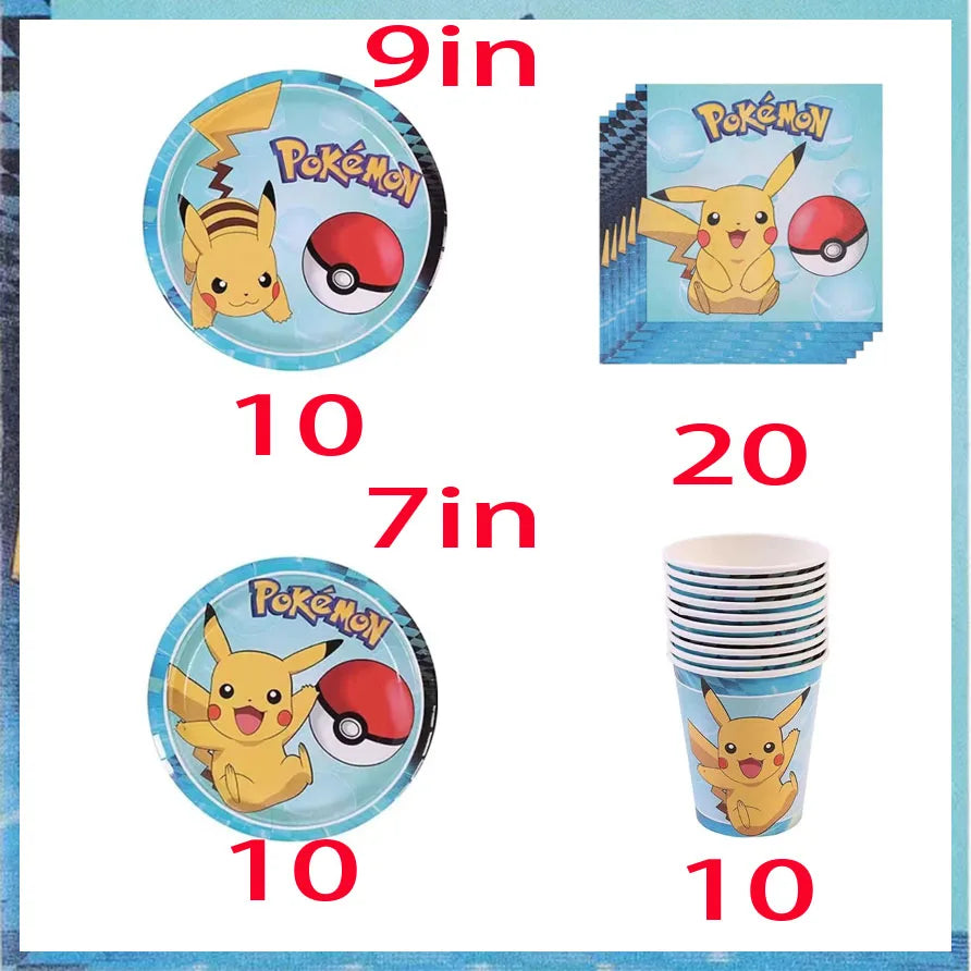 Pokémon Birthday Party Tableware Set - Image 17