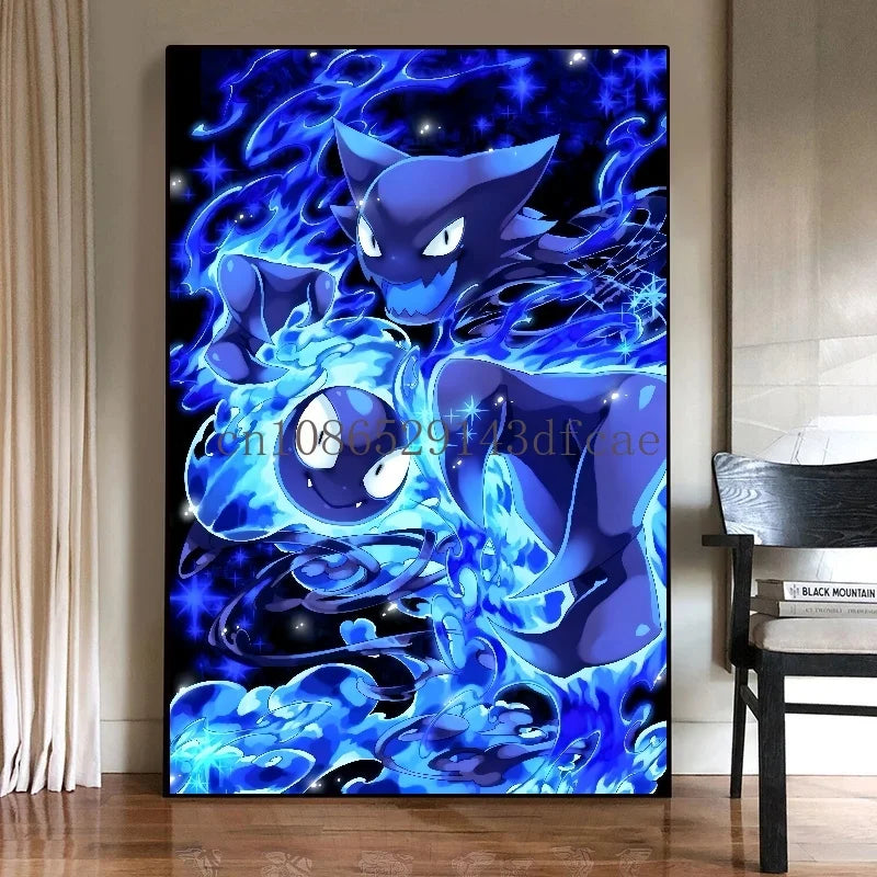 Pokémon Gengar Watercolor Canvas Poster - Image 10