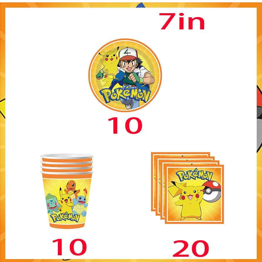 Pokémon Birthday Party Tableware Set - Image 31