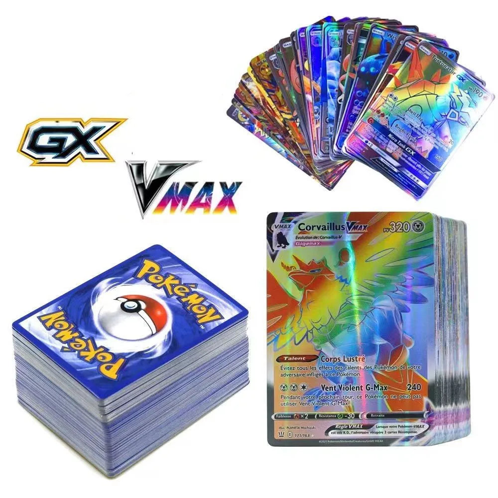 100/200Pcs MEGA VMAX Shiny Pokémon Cards