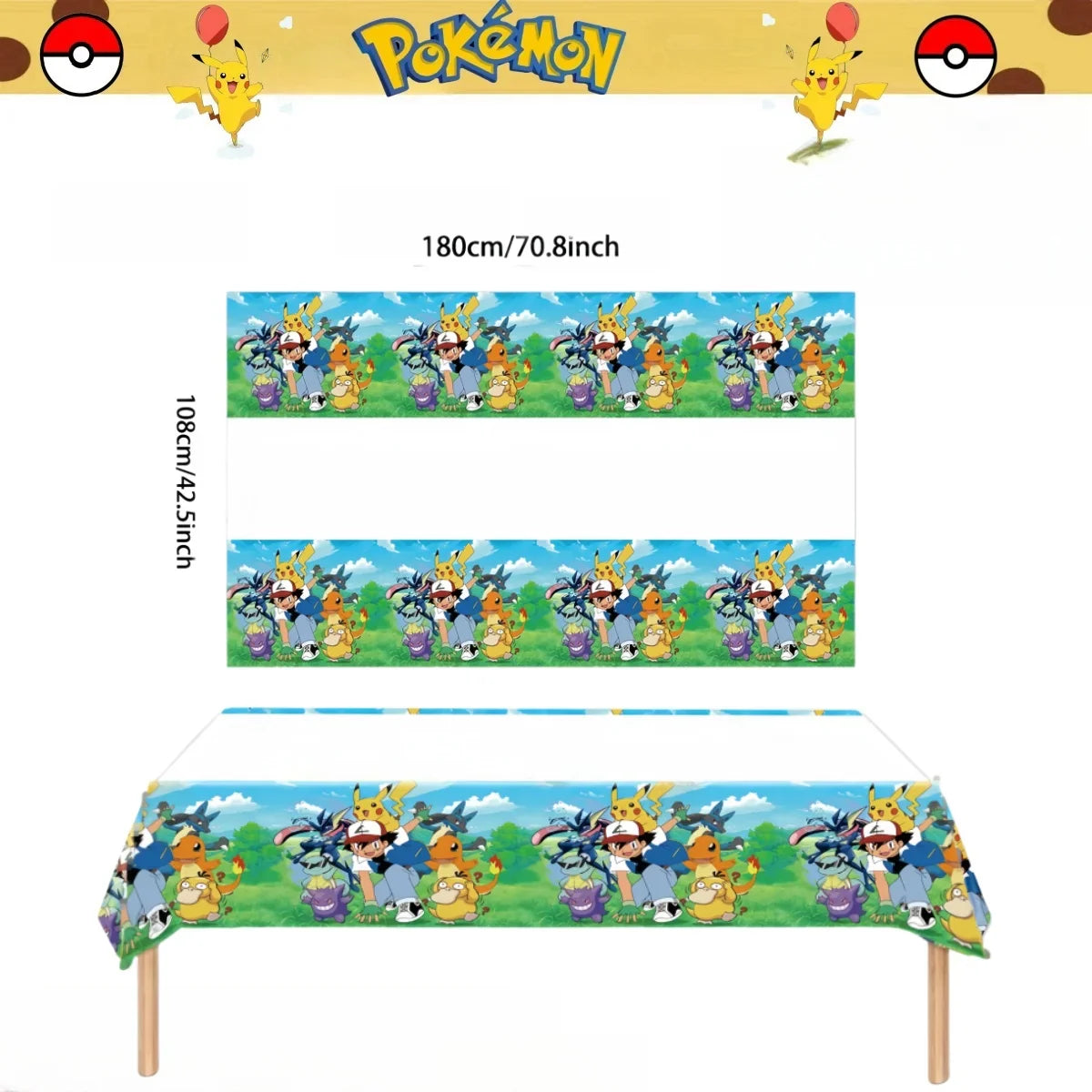 Pokémon Party Tablecloth - Image 4