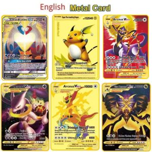 English 10,000 Points GX VMAX Metal Pokémon Card